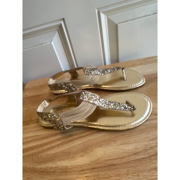 Rogue Helium Women's Rhinestone T-Strap Slingback Sandals Size 12 Sku 2804 - Picture 6 of 14